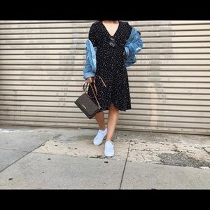 **NEW**Black dress with white stars long sleeves